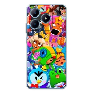 Чехлы Brawl Stars для Realme C61 (AlphaPrint) (Герої Бравл Старс)