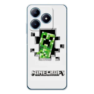 Чохол Майнкрафт на Realme C61 (AlphaPrint) Minecraft (кріпер Майнкрафт)