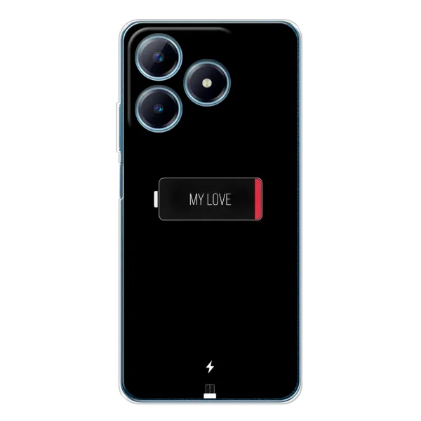 Чехол с принтом «Love battery» для Realme C61