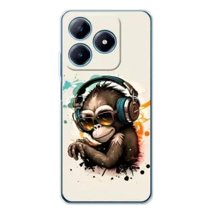 Чохол з Мавпами Realme C61 - (AlphaPrint) (Макака в навушниках)
