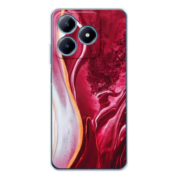 Чохол з принтом «Мрамор червоний» для Realme C61