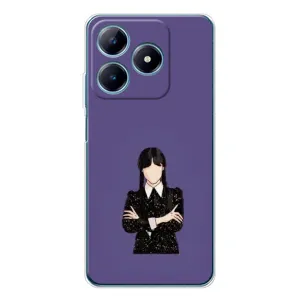 Чохли Венсдей на Realme C61 Уенсдей (AlphaPrint) (Венздей у чорному)