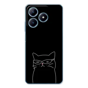 Чохол з принтом «Байдужий кіт» для Realme C63 4G