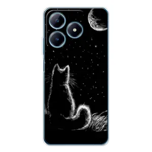 Чехол с принтом для Realme C63 4G (AlphaPrint) Модные коты