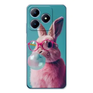 Чохол з принтом стильні тварини для Реалмі С63 4G (Кролик в окулярах)