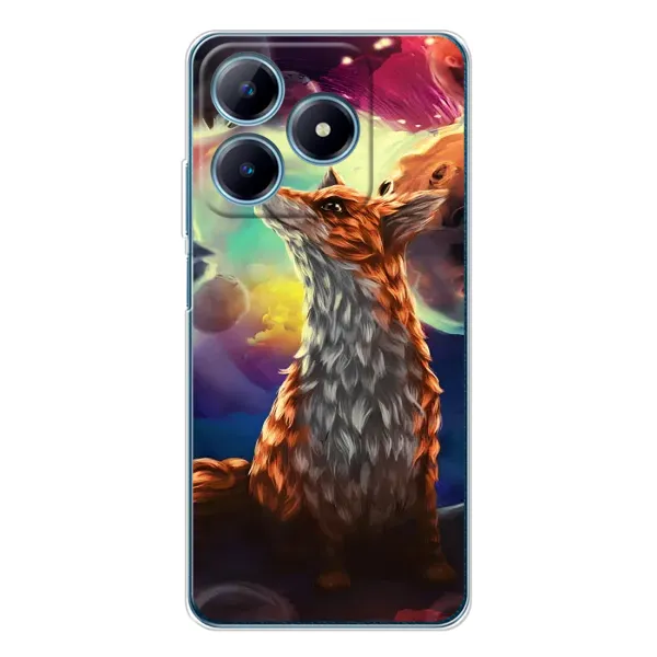 Чохол з принтом «Лисичка в космосі» для Realme C63 4G Чохол з принтом «Лисичка в космосі» для Realme C63 4G