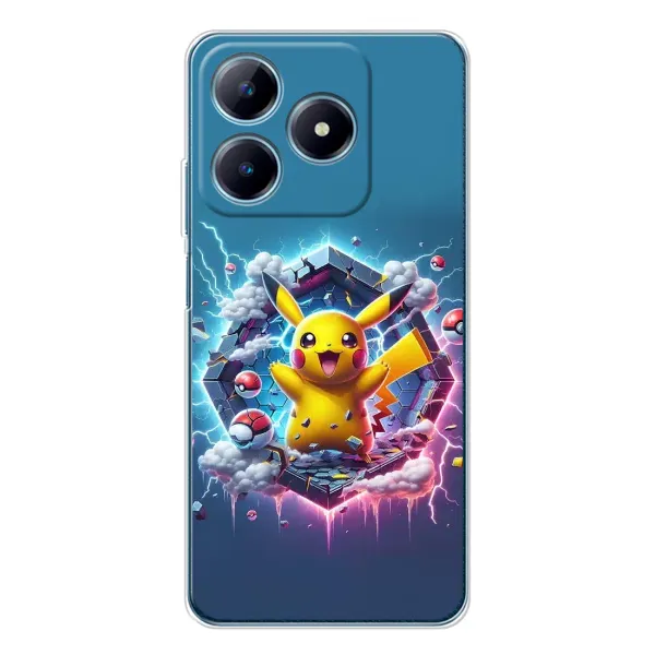 Чохол з принтом «Лого Пікачу» для Realme C63 4G