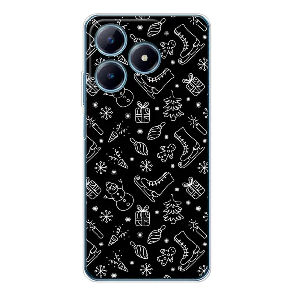 Чохол з принтом «Новорічний фон» для Realme C63 4G
