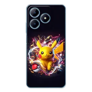 Чохол з Пікачу на Realme C63 4G (Пікачу з м'ячем)