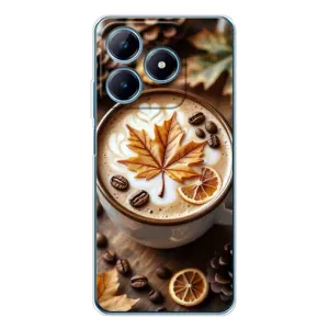 Чехол с уникальным дизайном «Осень с кофе» для Realme C63 4G (Пряный кофе)