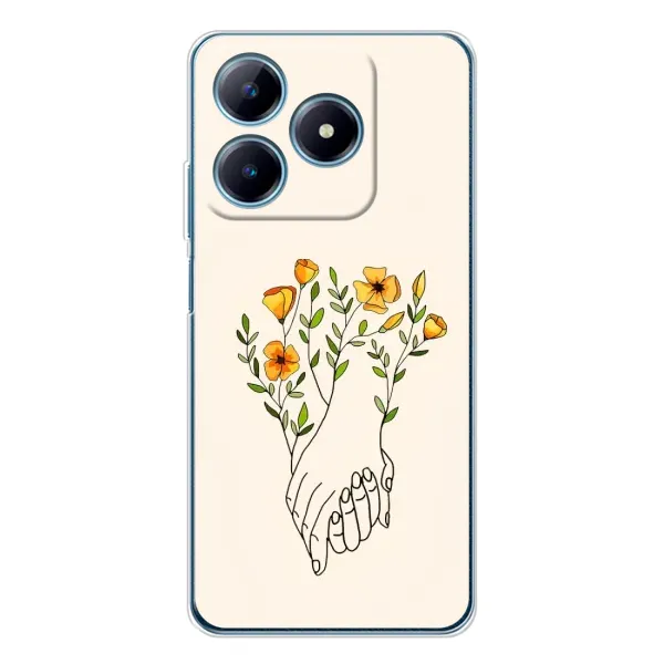 Чехол с принтом «Руки любви» для Realme C63 4G