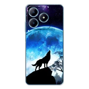 Захисні чохли для Реалмі С63 4G (AlphaPrint) (ХІТ продаж) ВОВК (Вовк на місяць)
