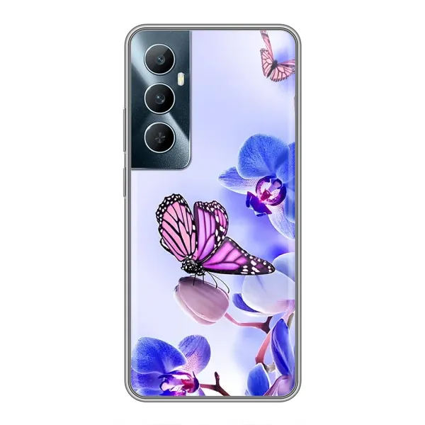 Чехол с принтом «Бабочка на цветочке» для Realme C65 Чехол с принтом «Бабочка на цветочке» для Realme C65