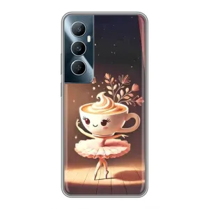 Чехол с мемом Тралалело тралала на Realme C65 (Балерина капучина)
