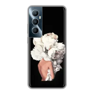 Чехлы (ART) Цветы на Realme C65 (VPrint) (Білі квіти)