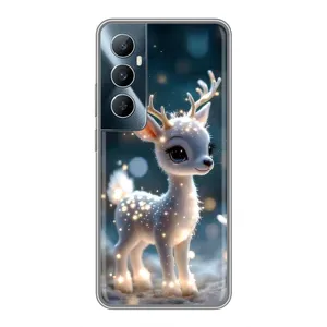 Яскравий чохол для Realme C65 з Зимові Оленята