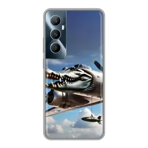 Чехол с мемом Тралалело тралала на Realme C65 (Бомбардиро крокодило)