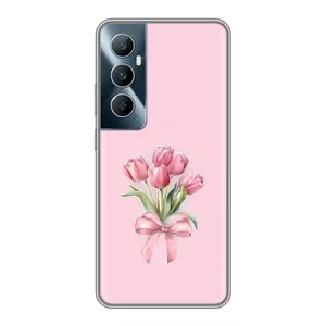Чохол з розовим принтом для Realme C65 (Букет квітів)