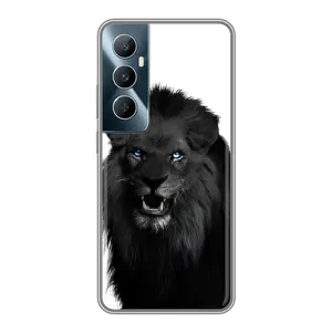 Чохли з картинкою животних Realme C65 (Чорний ЛЕВ)