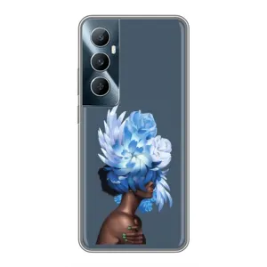 Чехлы (ART) Цветы на Realme C65 (VPrint) (Квіти на голові)