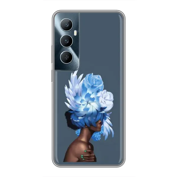 Чохол з принтом «Квіти на голові» для Realme C65
