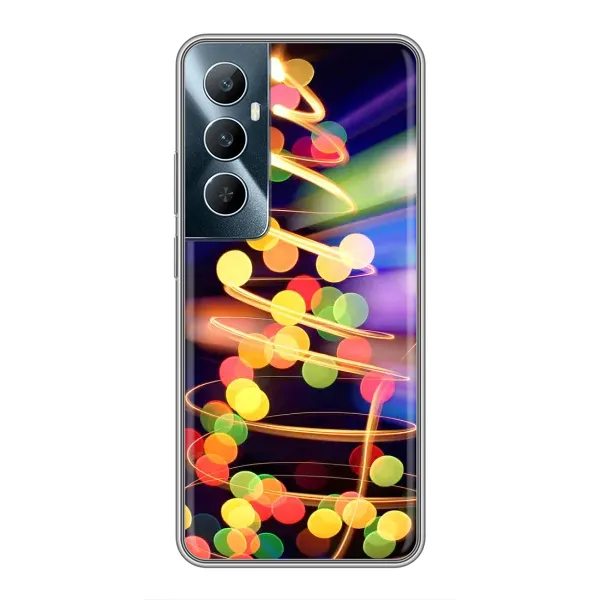 Чехол с принтом «Елка с гирлянд» для Realme C65