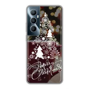 Рождественские Чехлы для Realme C65 (VPrint) (Елочка узорная)