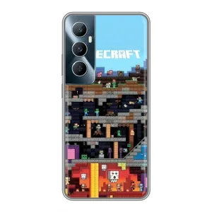 Чохол Майнкрафт на Realme C65 (AlphaPrint) Minecraft (фон Minecraft)