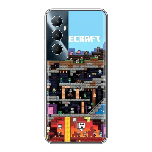 Чехол с принтом «фон Minecraft» для Realme C65