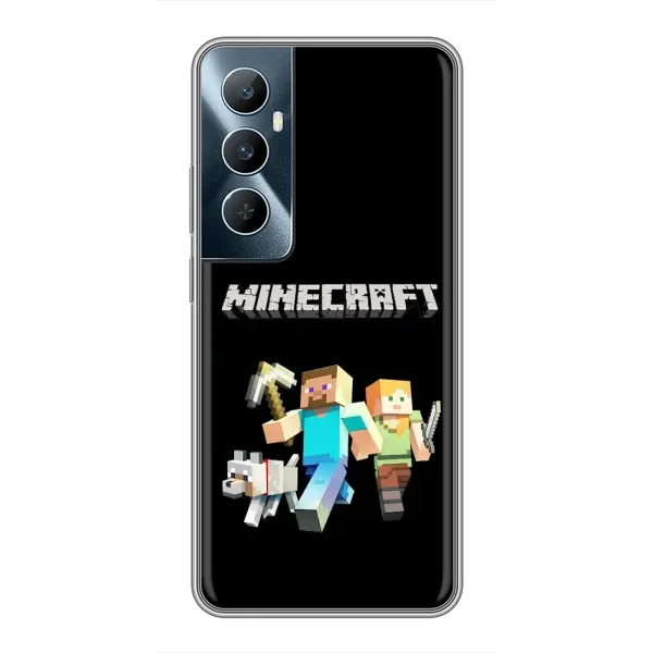 Чехол с принтом «герои Minecraft» для Realme C65