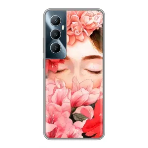 Чехлы (ART) Цветы на Realme C65 (VPrint) (Очі в квітах)