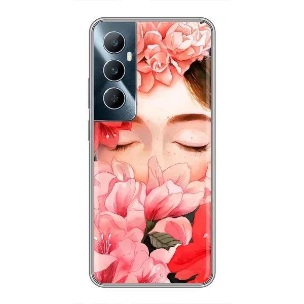 Чохол з принтом «Очі в квітах» для Realme C65