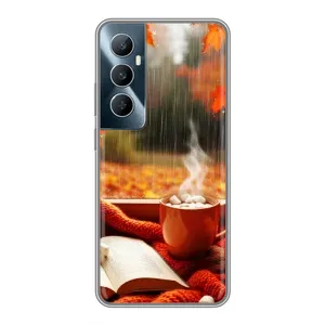 Чохол з принтом «Кава і дощ» для Realme C65