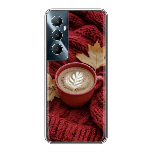 Чохол з принтом «Кава на ковдрі» для Realme C65
