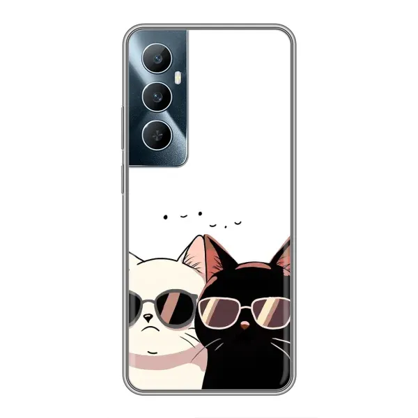 Чехол с принтом «Коты в очках» для Realme C65