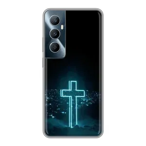 Християнські Чохли для Realme C65 (AlphaPrint) (Хрест і місто)