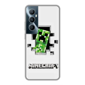Чохол Майнкрафт на Realme C65 (AlphaPrint) Minecraft (кріпер Майнкрафт)
