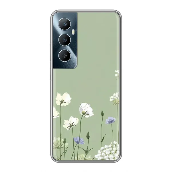 Чохол з принтом «Квіти на зеленому» для Realme C65