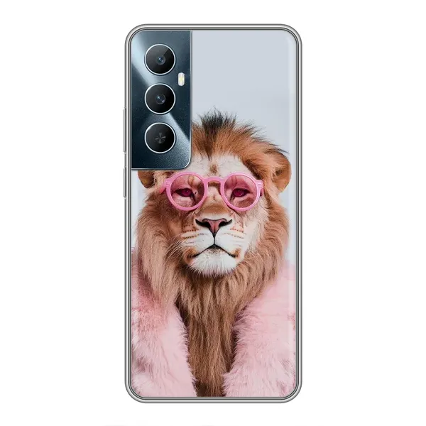Чехол с принтом «Лев в очках» для Realme C65