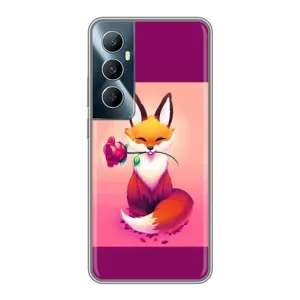 Чохли з картинкою Лисичка для Realme C65 (VPrint) (Лиса з трояндою)