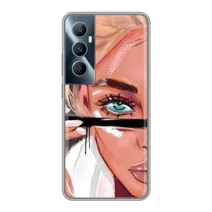 Чехол с печатью для Realme C65 - (Мода) (AlphaPrint) (Макияж)