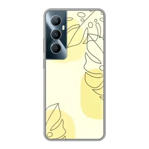 Силиконовый чехол с принтом в цветах на Realme C65
