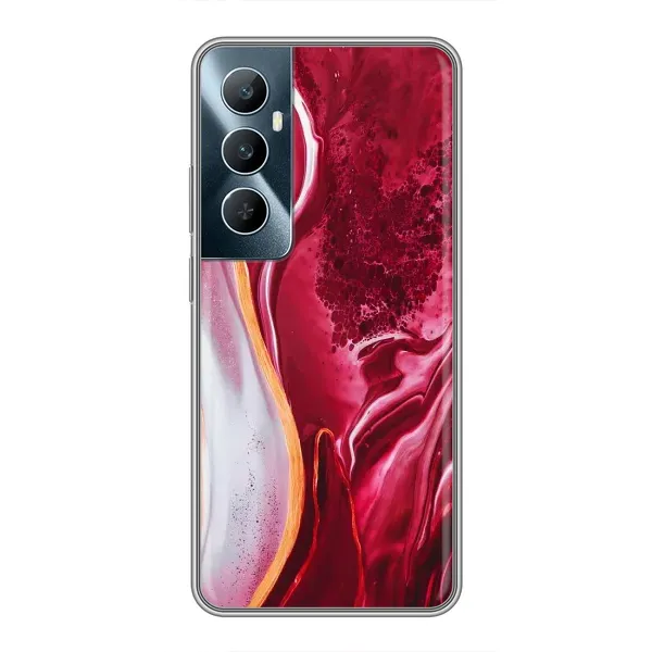 Чохол з принтом «Мрамор червоний» для Realme C65