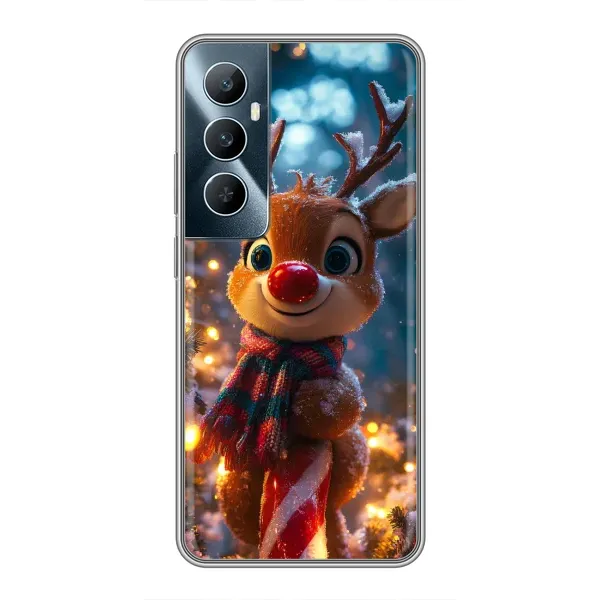 Чохол з принтом «Олень з шарфом» для Realme C65