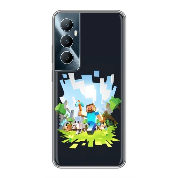 Чехол с принтом «персонажи Minecraft» для Realme C65