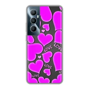 Чехлы для любимой на Реалми С65 (VPrint) (Pink hearts)
