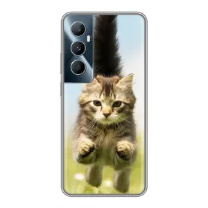 Чехлы с Котиками для Realme C65 (VPrint) (Прыжок кота)