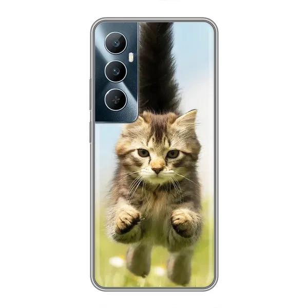 Чехол с принтом «Прыжок кота» для Realme C65