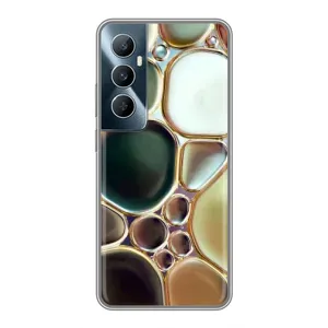 Мраморний чехол на Realme C65 (VPrint) (Радужний Мрамор)