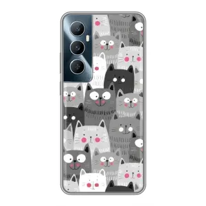 Чехлы с Котиками для Realme C65 (VPrint) (Рисованные котики)